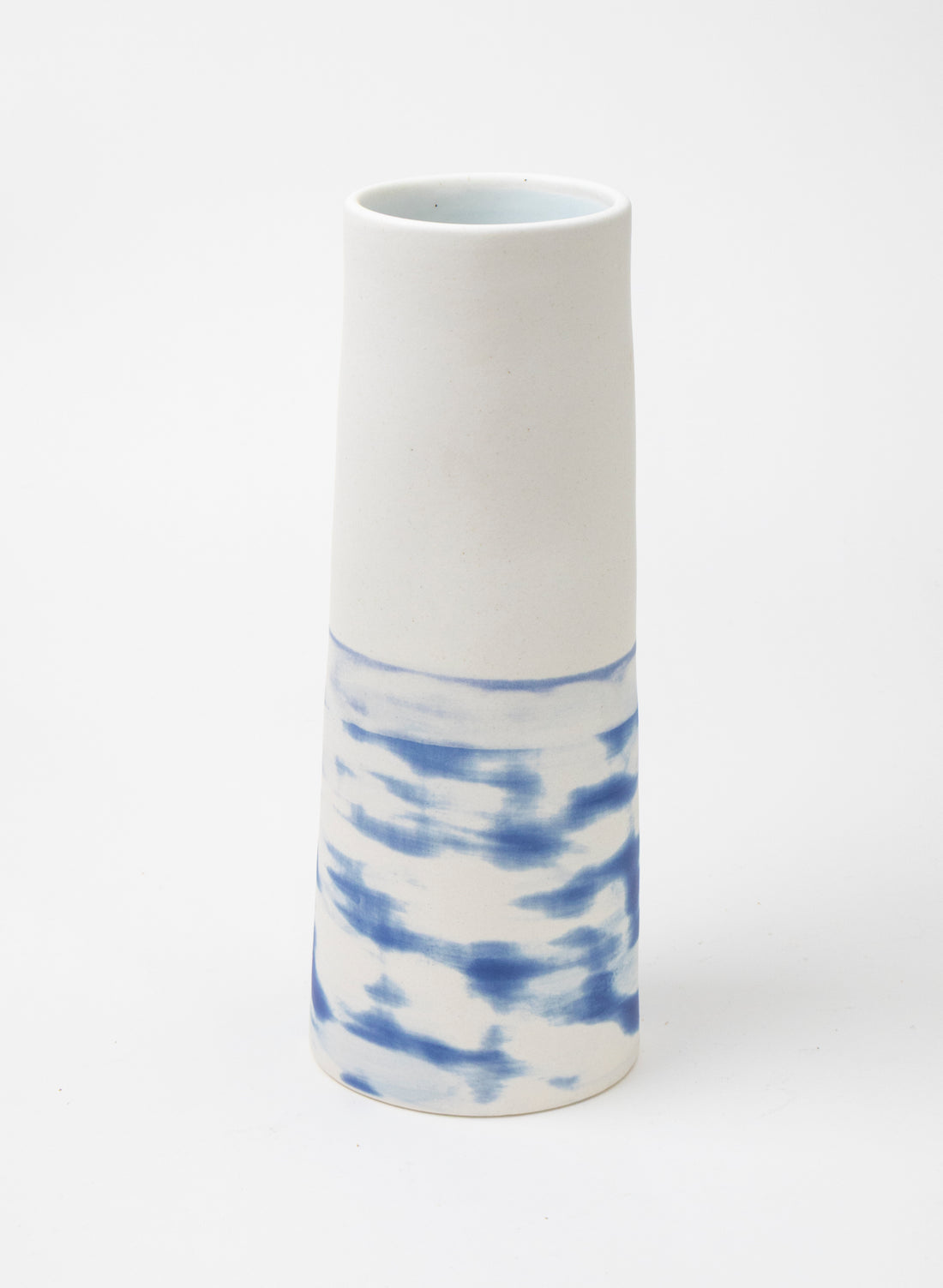 Extra Tall Vase - Blue Shibori