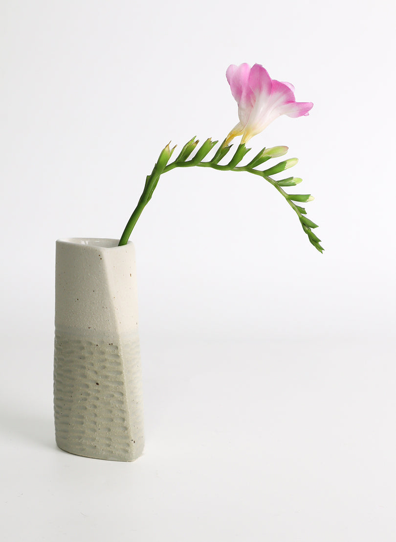 Small Vase - Sage/White