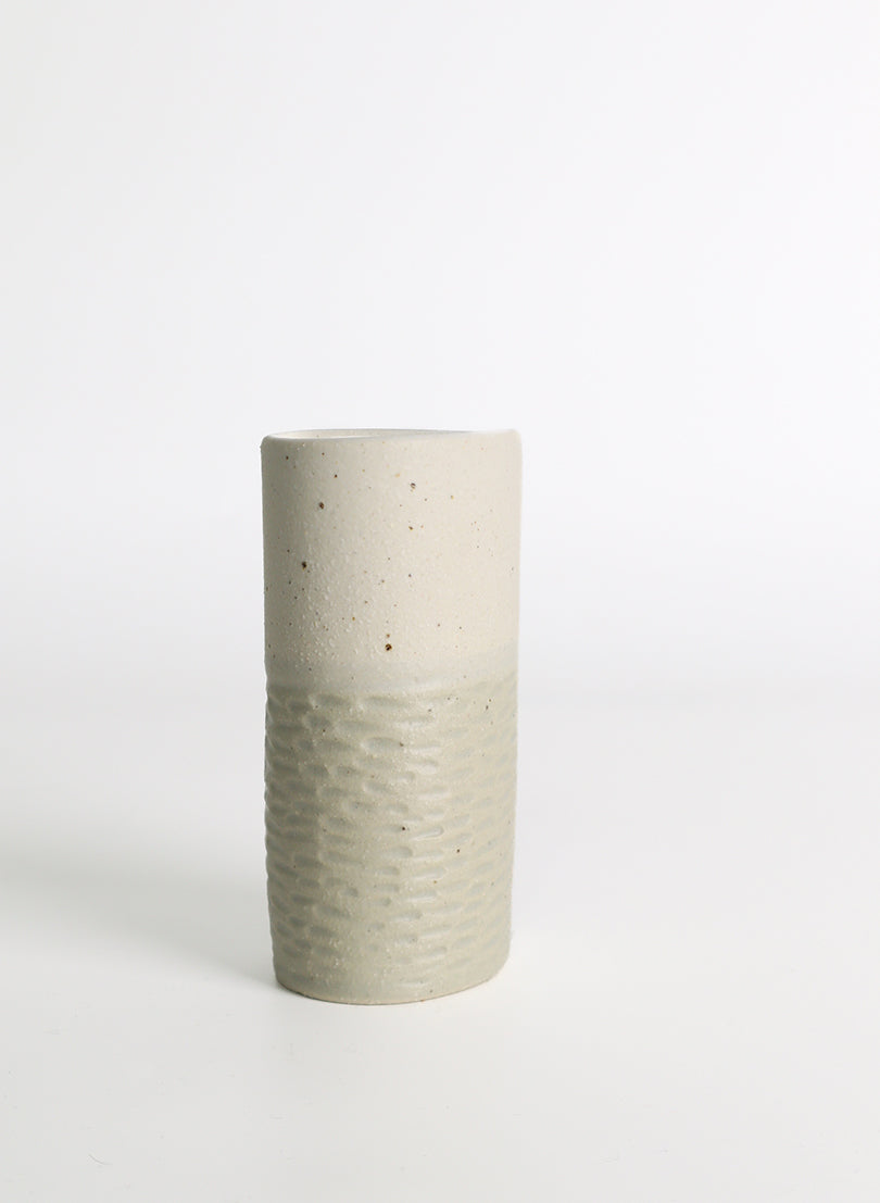 Small Vase - Sage/White