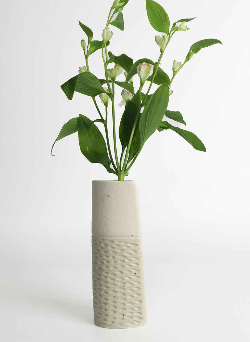 Medium Vase - Sage/White