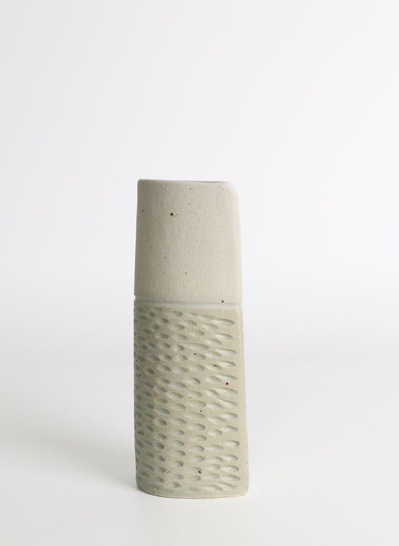 Medium Vase - Sage/White