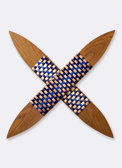 Blues And Copper Walnut Putiputi - Medium