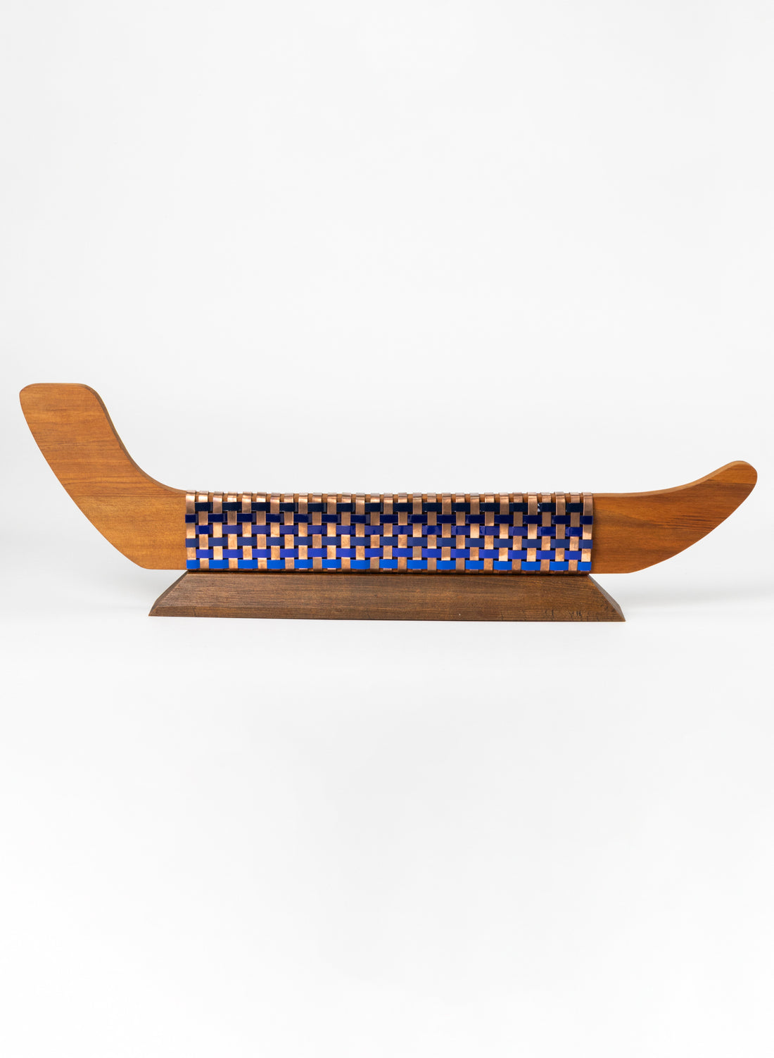 Blues and Copper Waka on Plinth