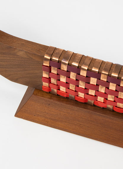 Reds and Copper Waka on Plinth