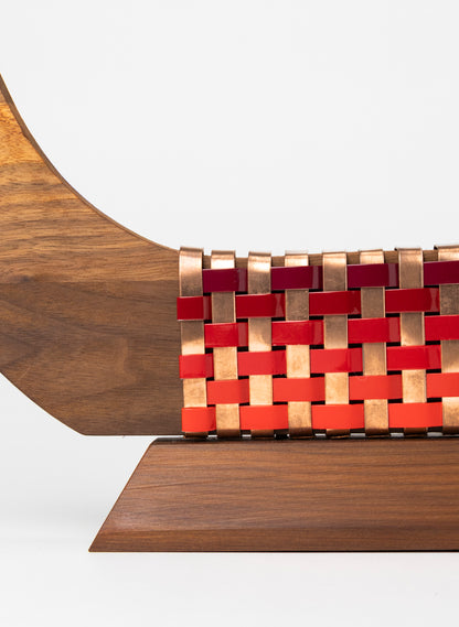 Reds and Copper Waka on Plinth
