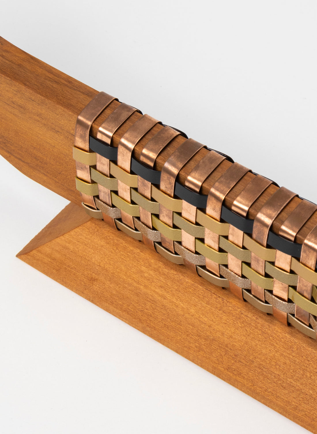 Black, Gold and Copper Waka on Plinth