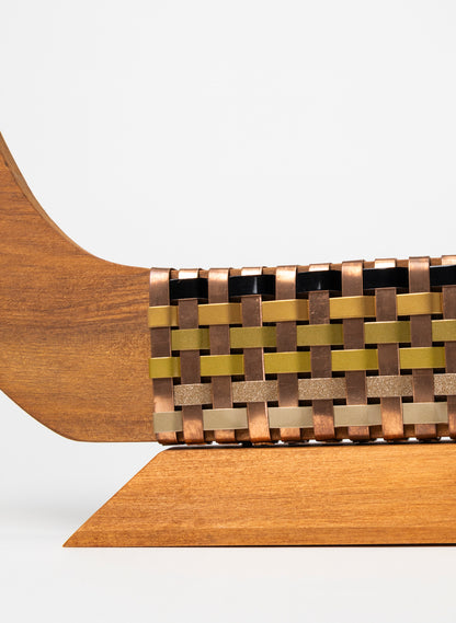Black, Gold and Copper Waka on Plinth