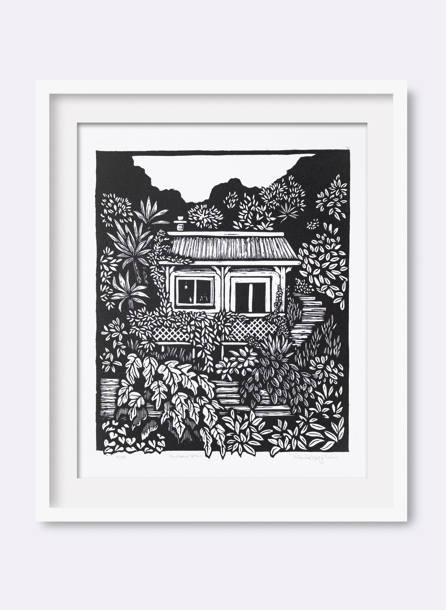 Harbour View - Wood Cut Print