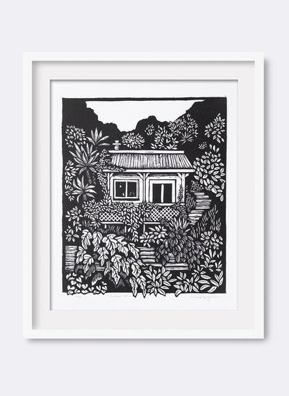 Harbour View - Wood Cut Print