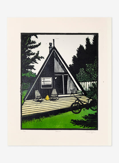 Ohakune (Colour) -  Wood Cut Print