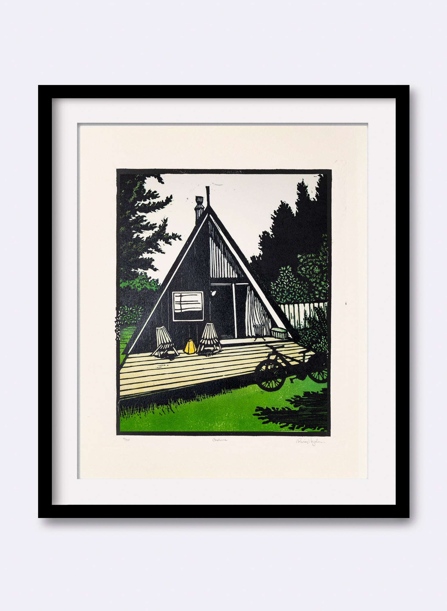 Ohakune (Colour) -  Wood Cut Print