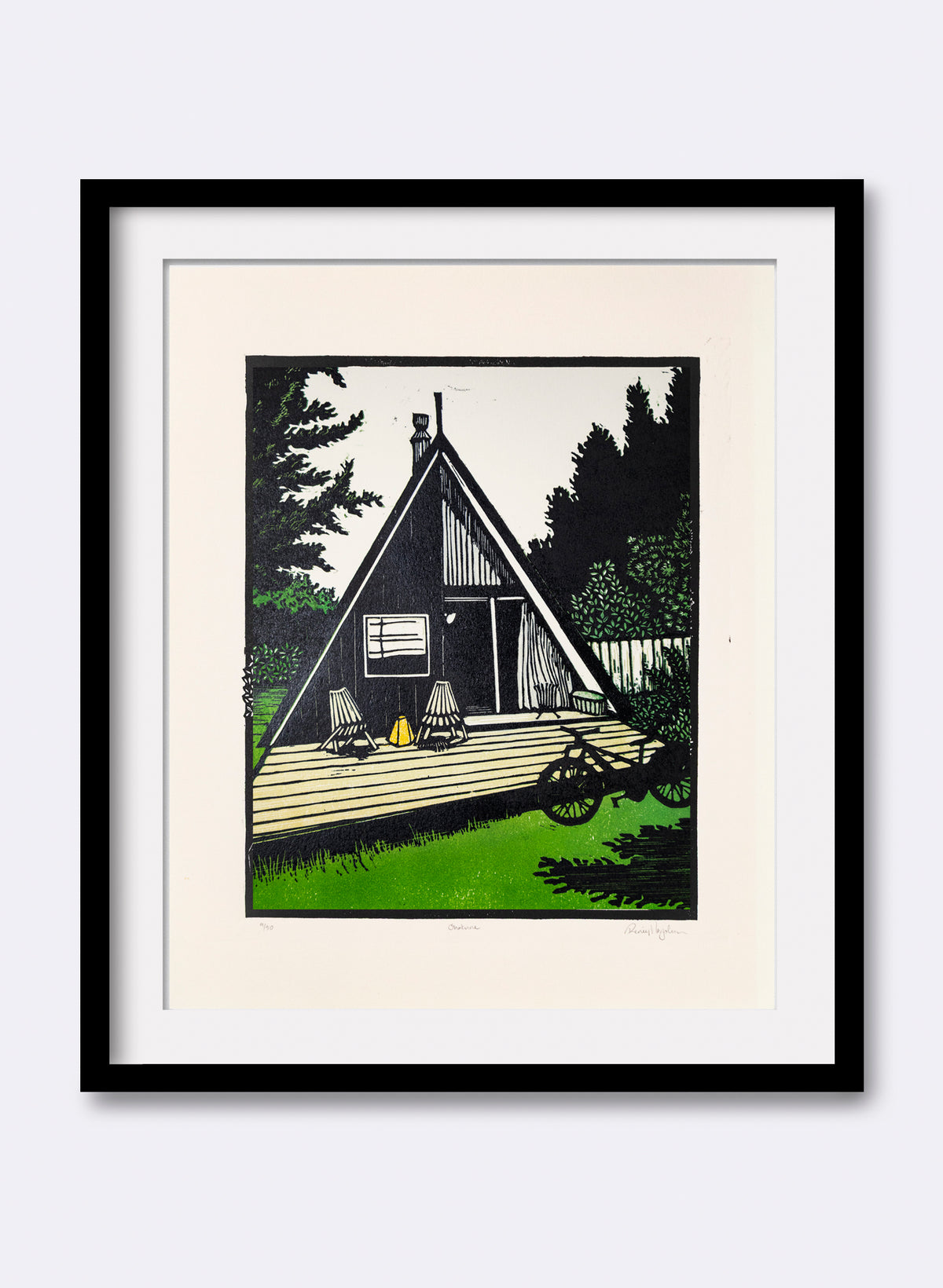 Ohakune (Colour) -  Wood Cut Print