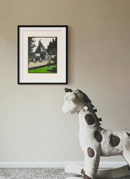 Ohakune (Colour) -  Wood Cut Print