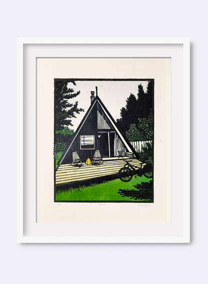Ohakune (Colour) -  Wood Cut Print