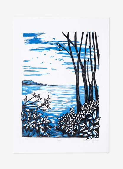 Coast -  Wood Cut Print