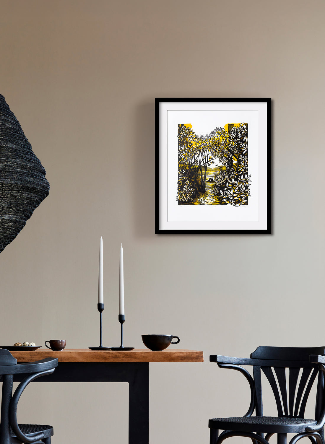 Golden Bay (Orange) -  Wood Cut Print
