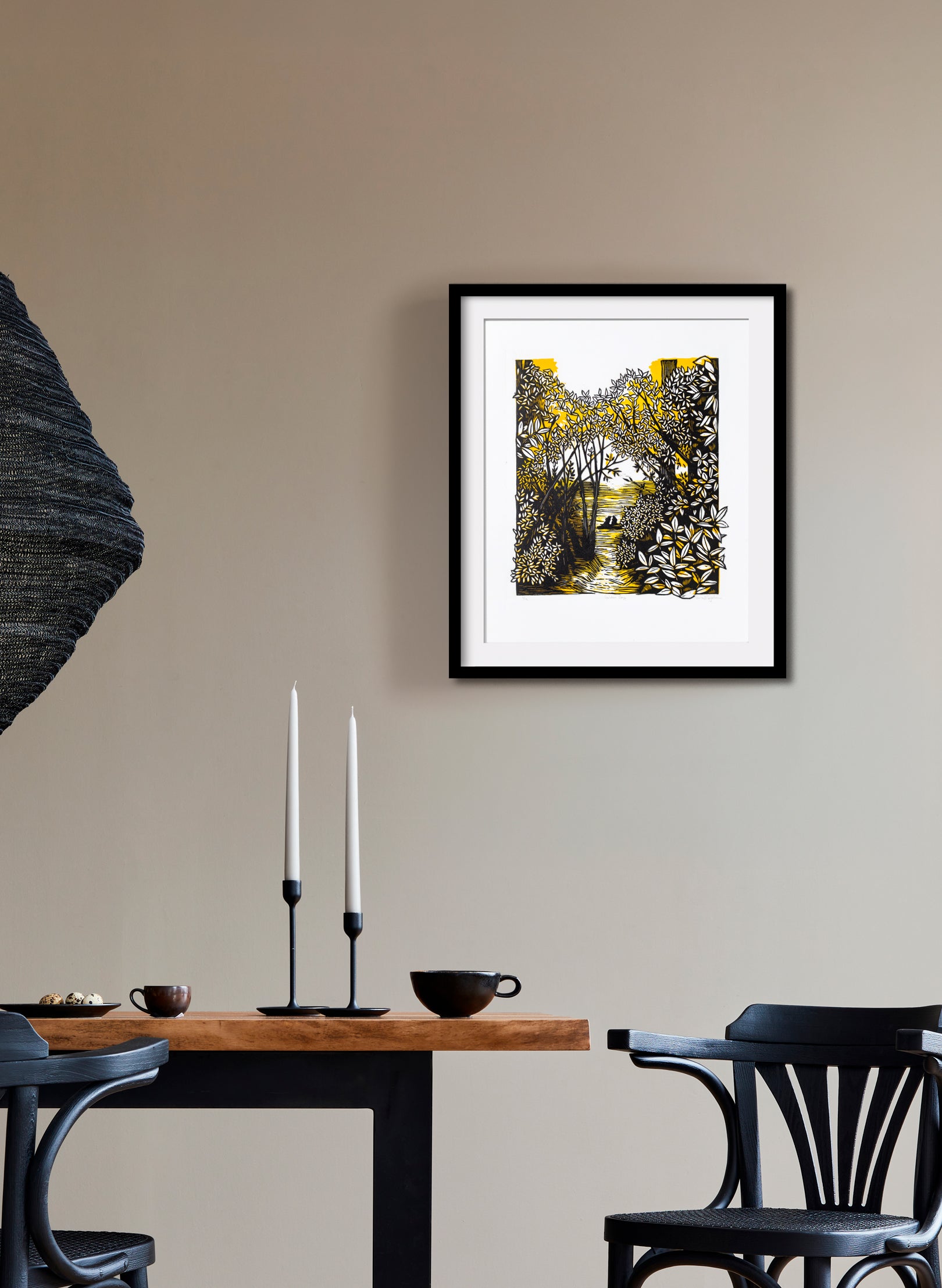 Golden Bay (Orange) -  Wood Cut Print