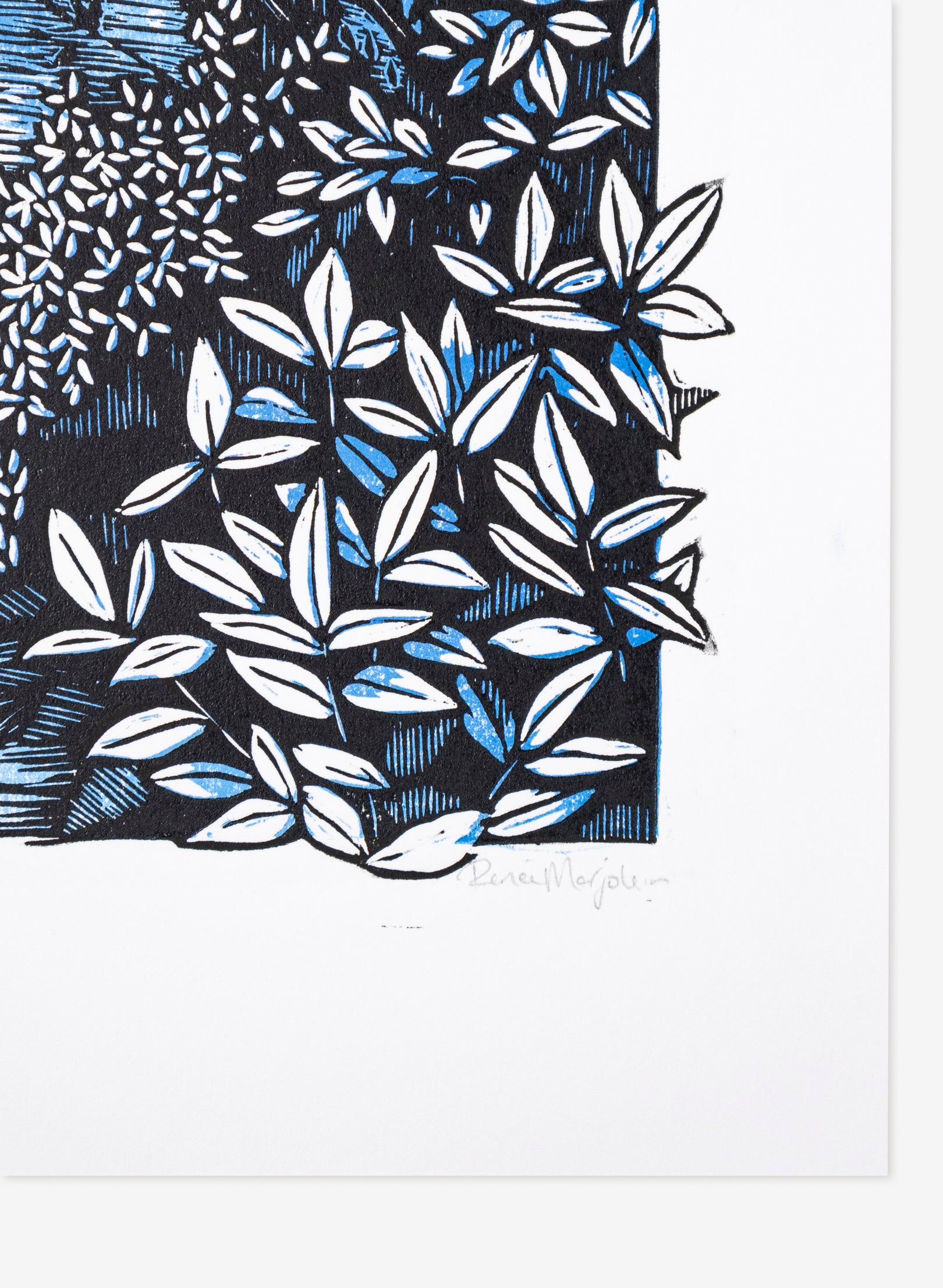 Golden Bay (Blue) -  Wood Cut Print