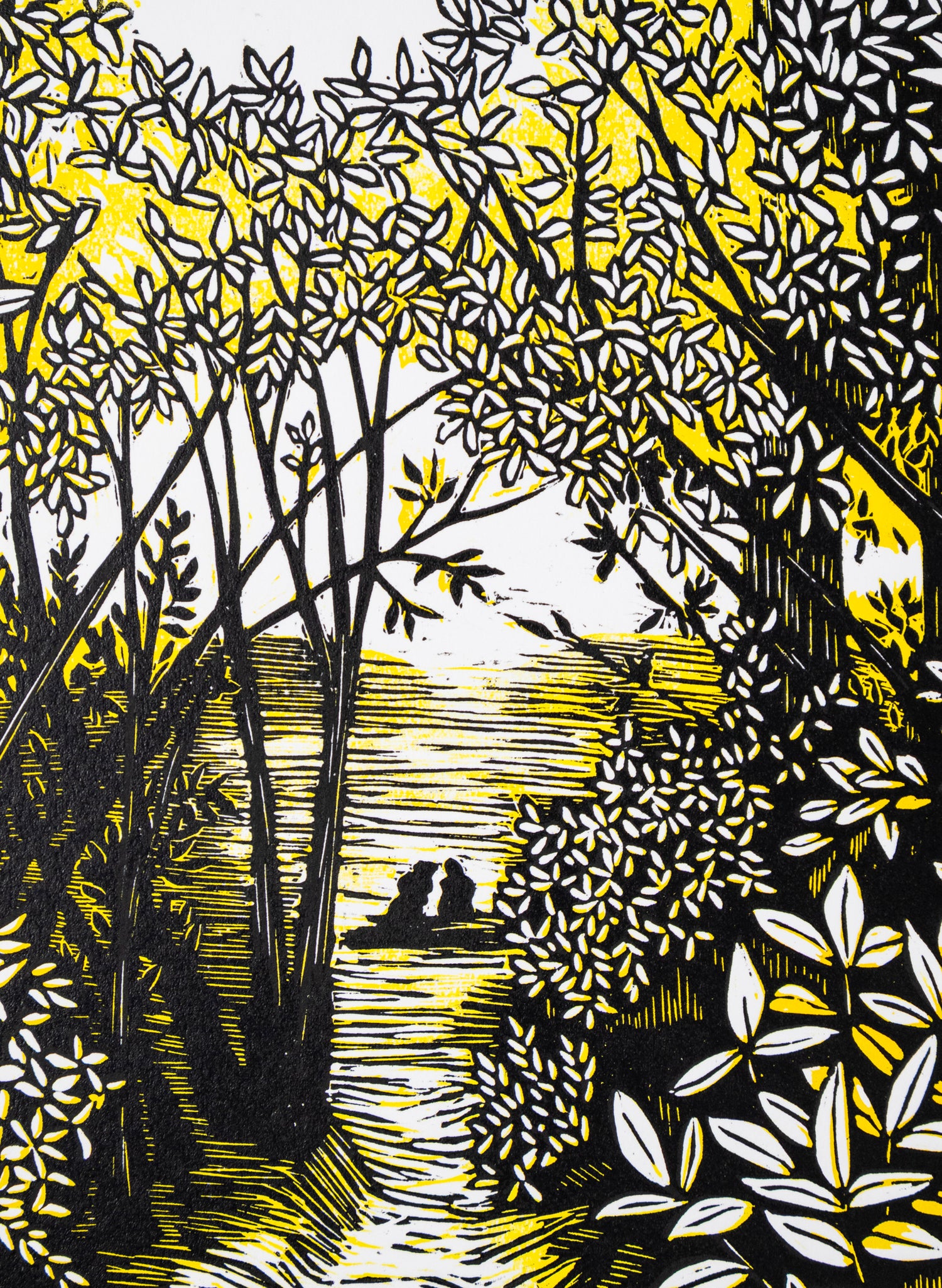 Golden Bay (Yellow) -  Wood Cut Print