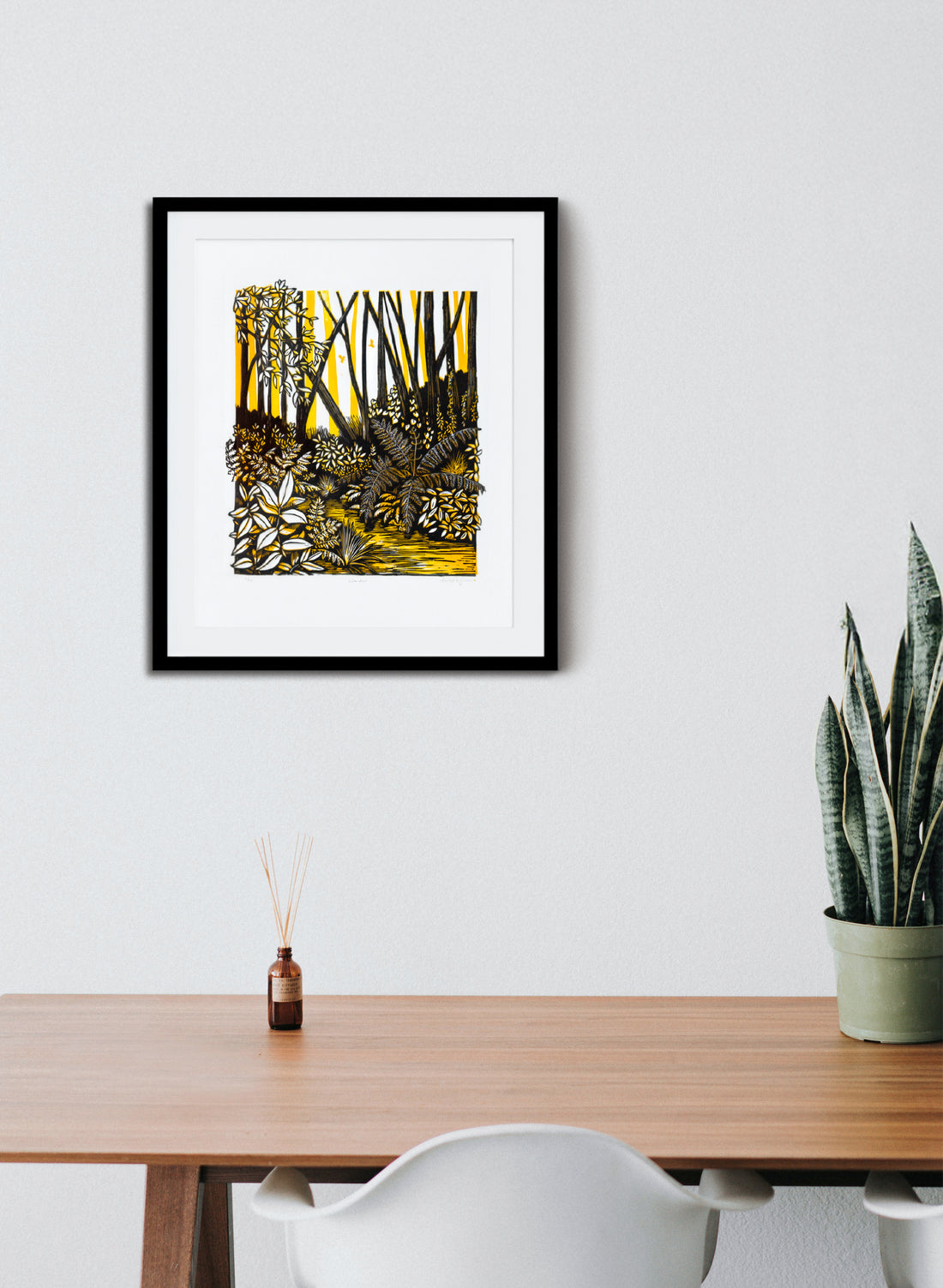 Wander (Orange) -  Wood Cut Print