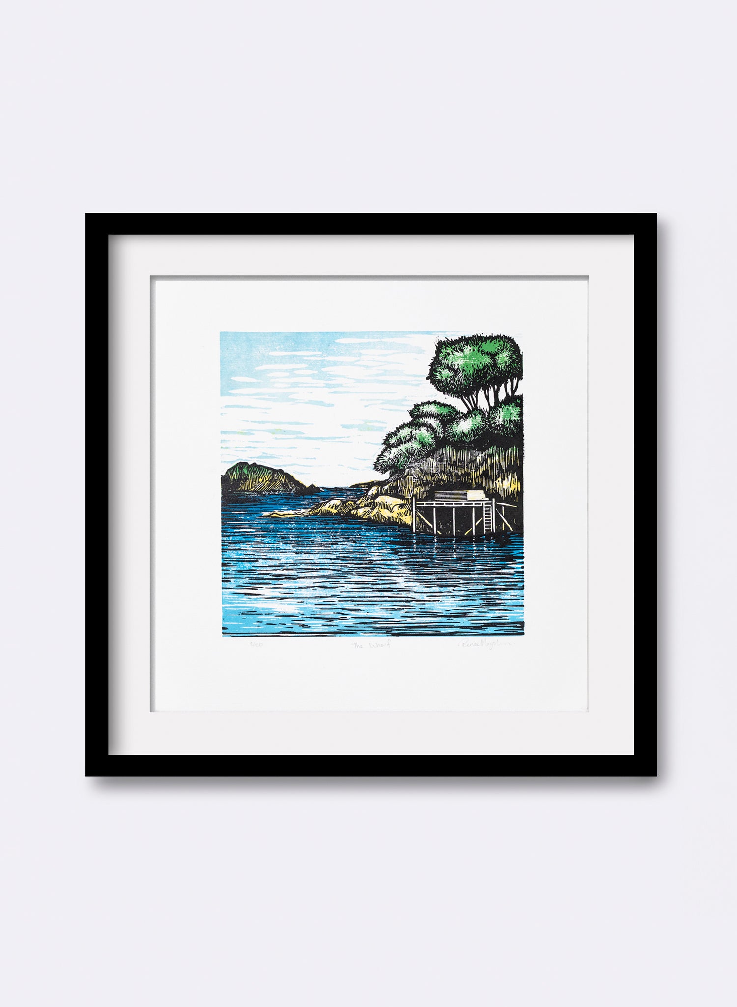 The Wharf (Colour) -  Wood Cut Print