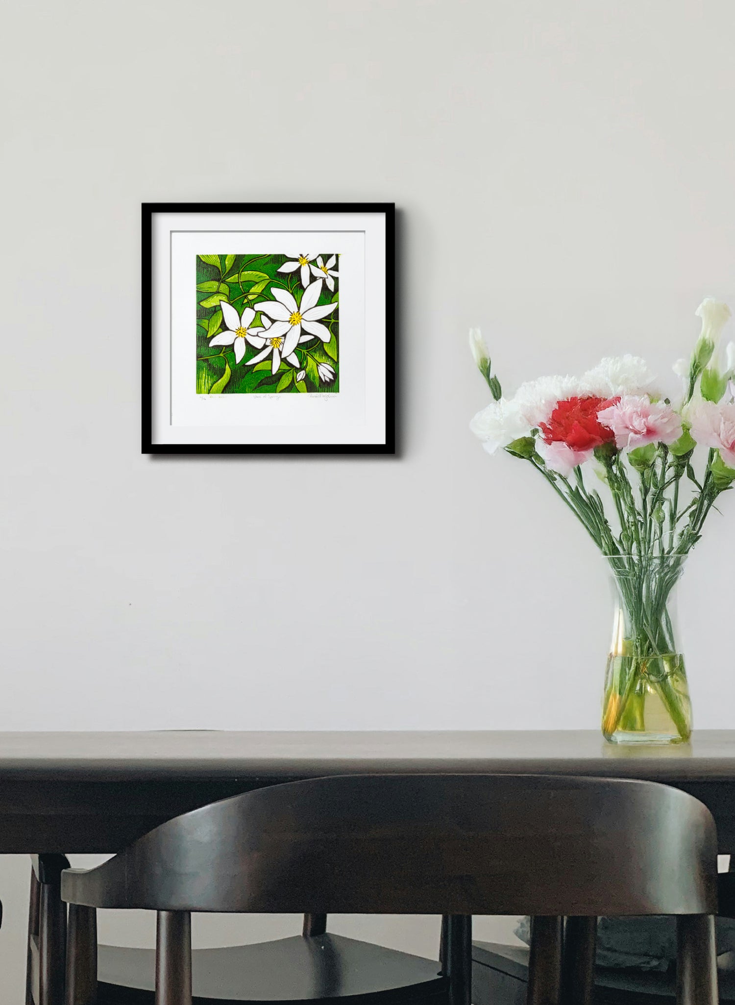 Stars of Spring (Colour)  -  Wood Cut Print