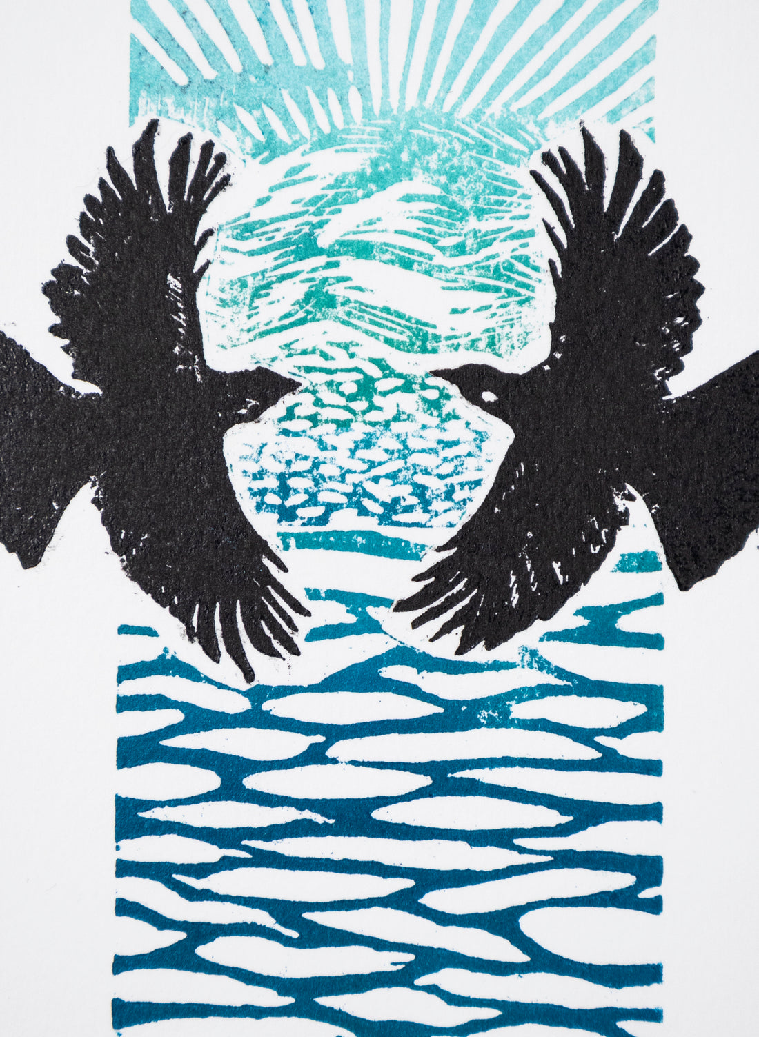 Flight Series 1 (Colour) - Wood Cut Print
