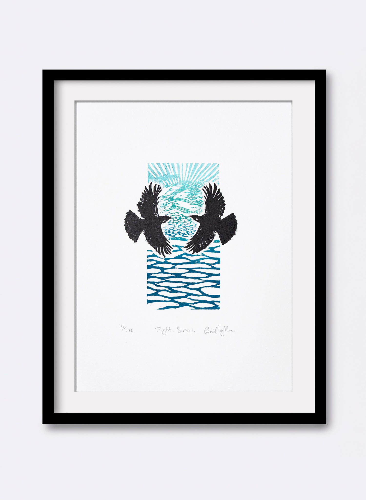 Flight Series 1 (Colour) - Wood Cut Print