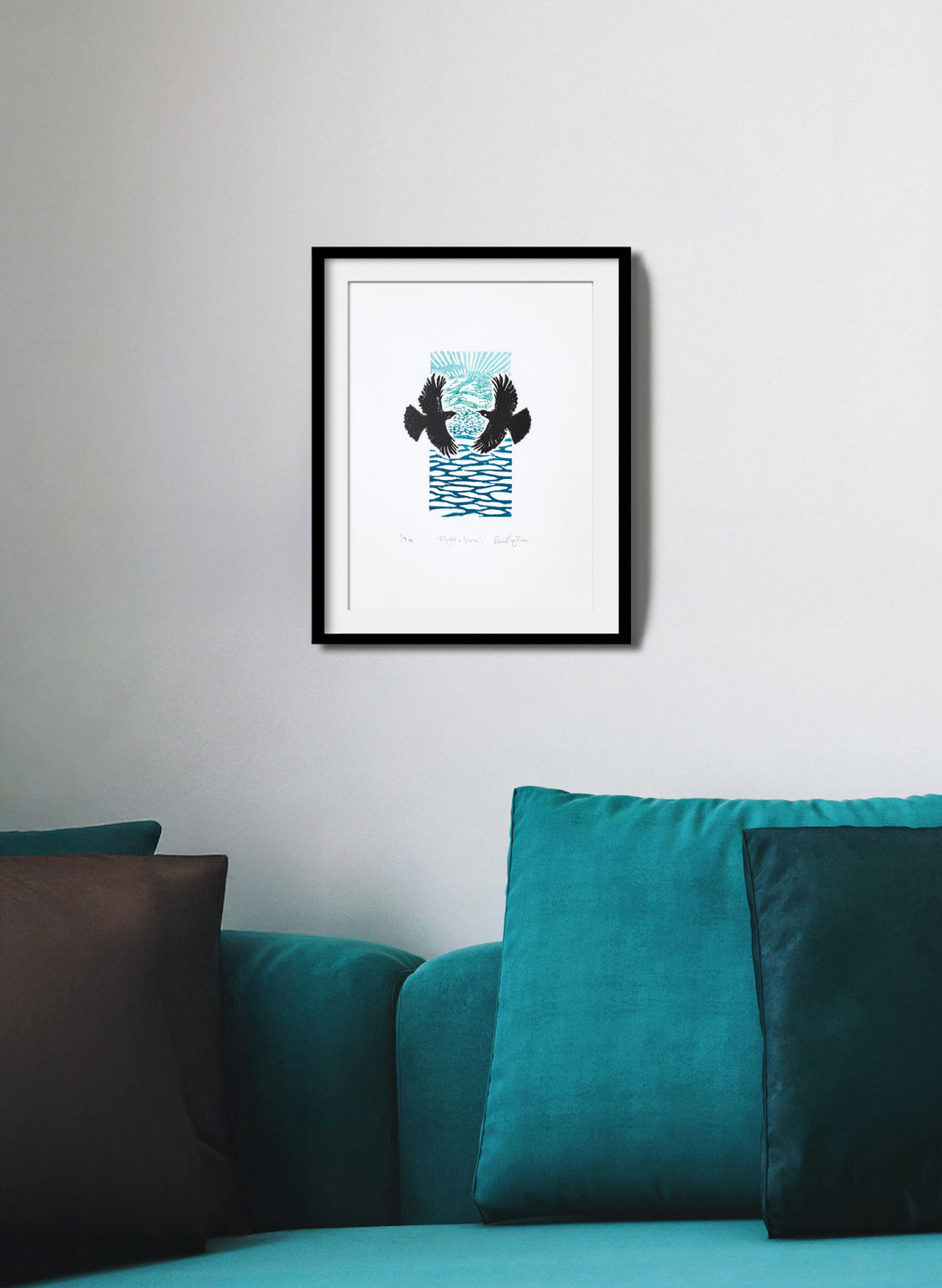 Flight Series 1 (Colour) - Wood Cut Print