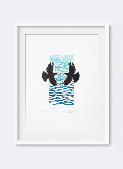 Flight Series 1 (Colour) -  Wood Cut Print