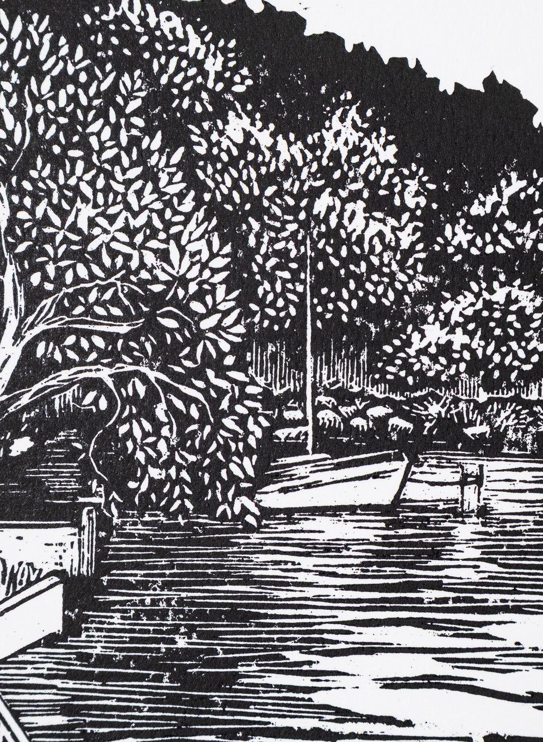 Shelter -  Wood Cut Print