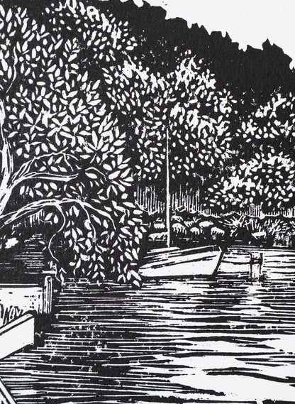 Shelter -  Wood Cut Print
