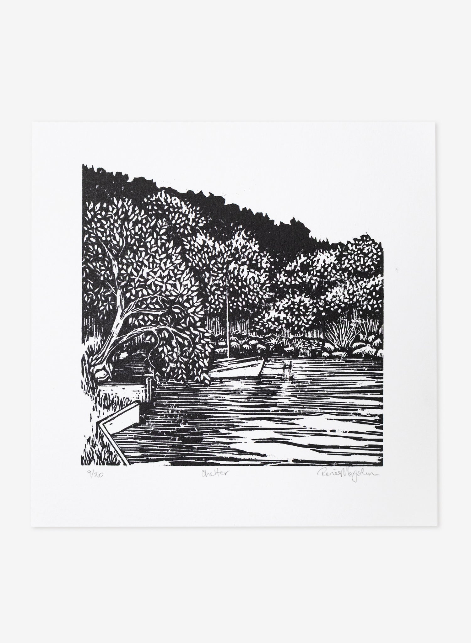 Shelter -  Wood Cut Print