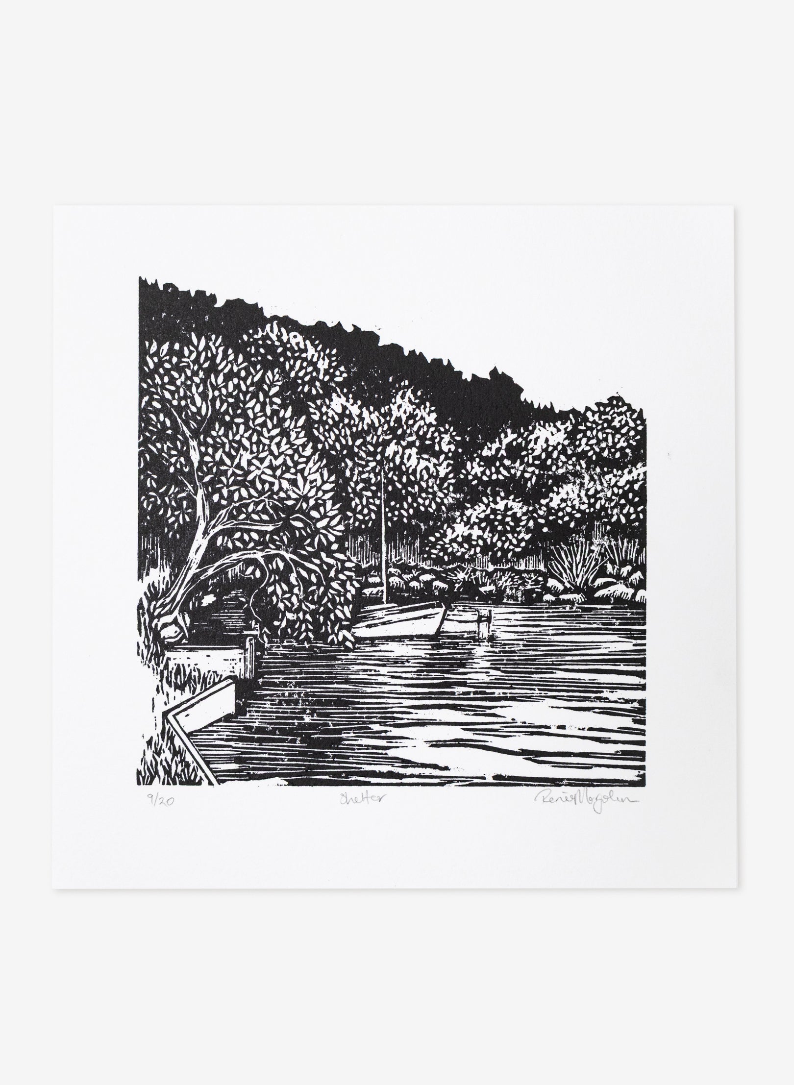 Shelter -  Wood Cut Print