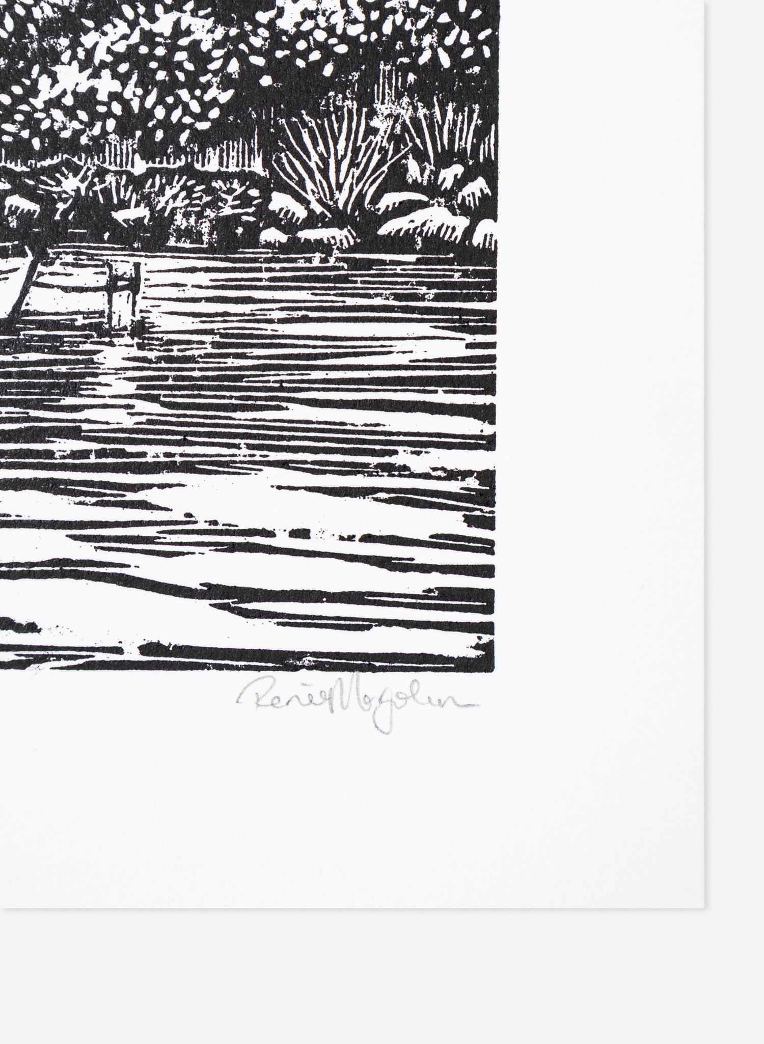 Shelter -  Wood Cut Print