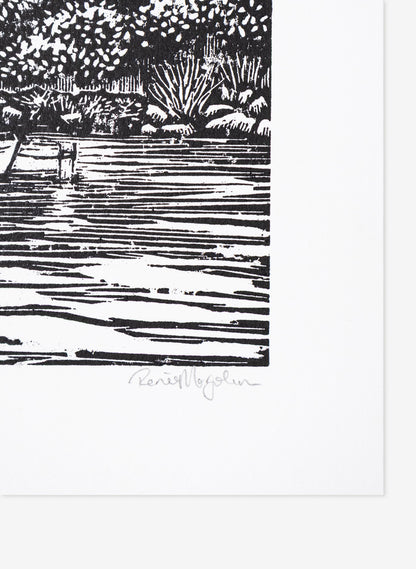 Shelter -  Wood Cut Print