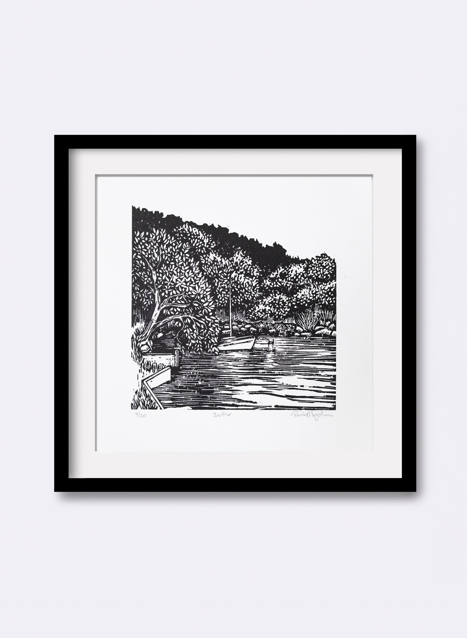 Shelter -  Wood Cut Print