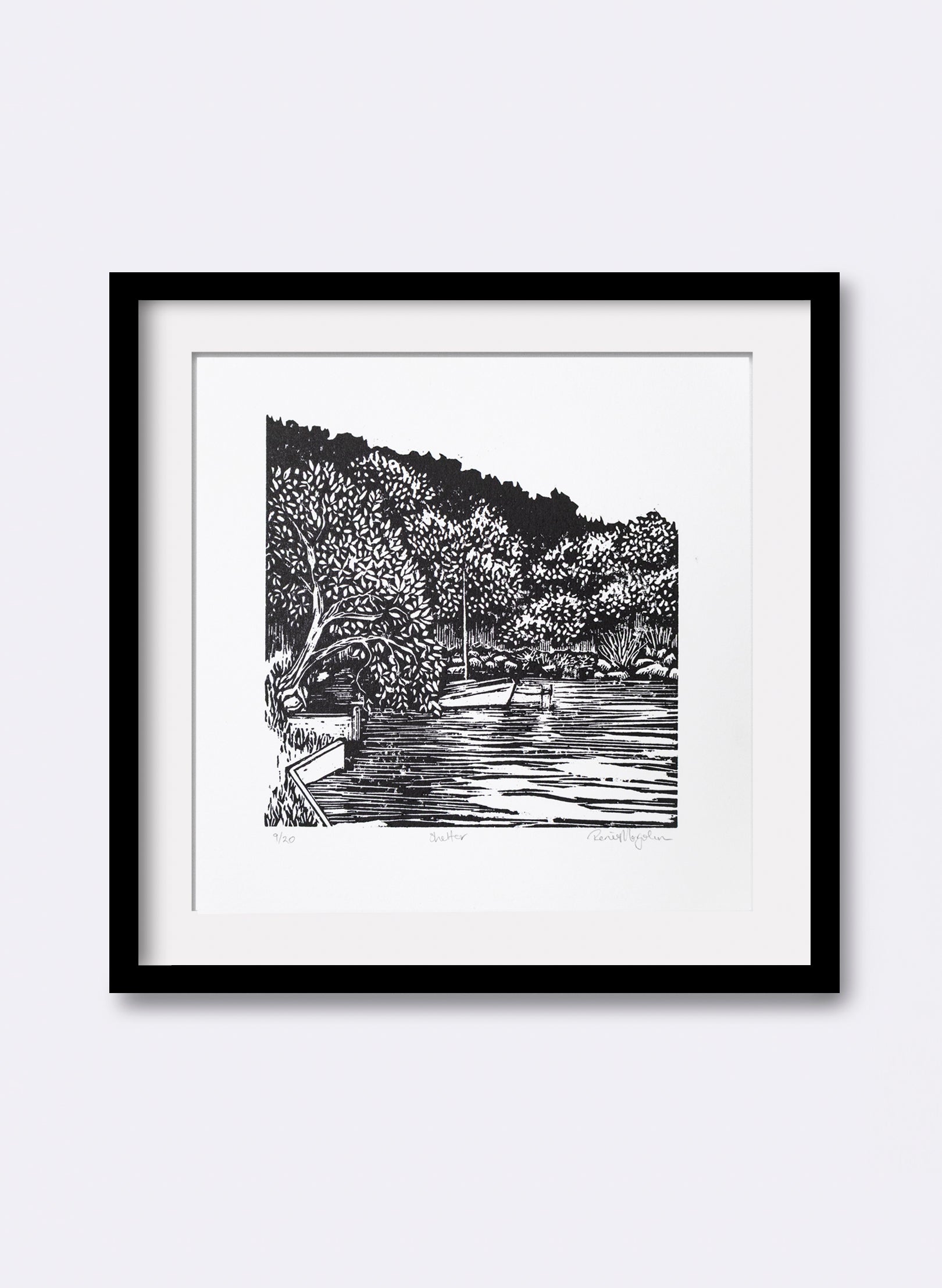Shelter -  Wood Cut Print