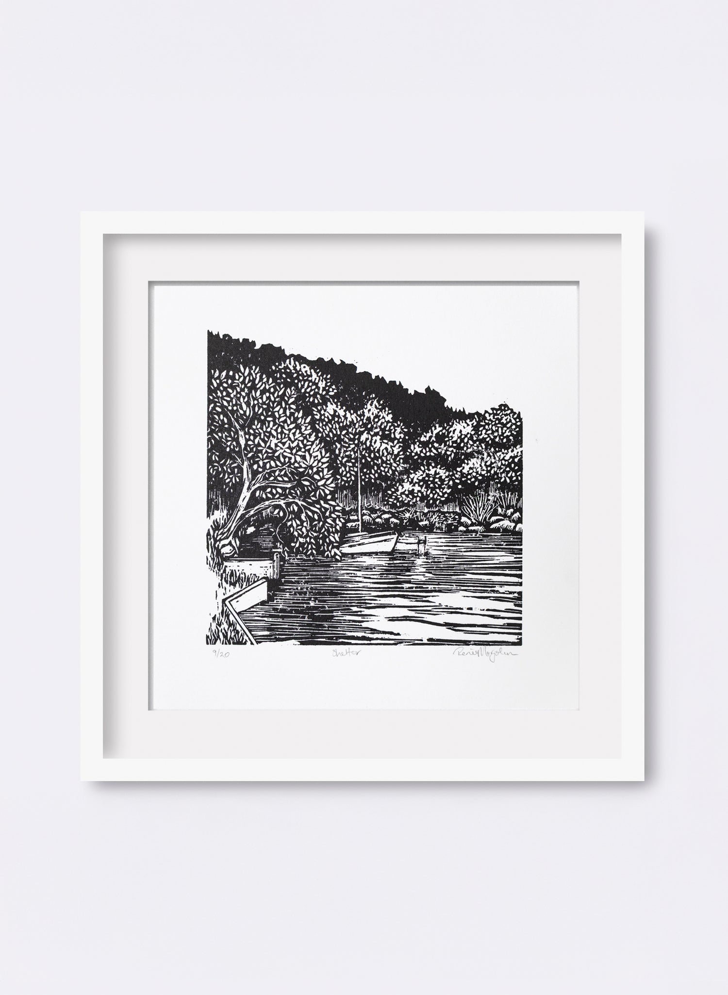 Shelter -  Wood Cut Print