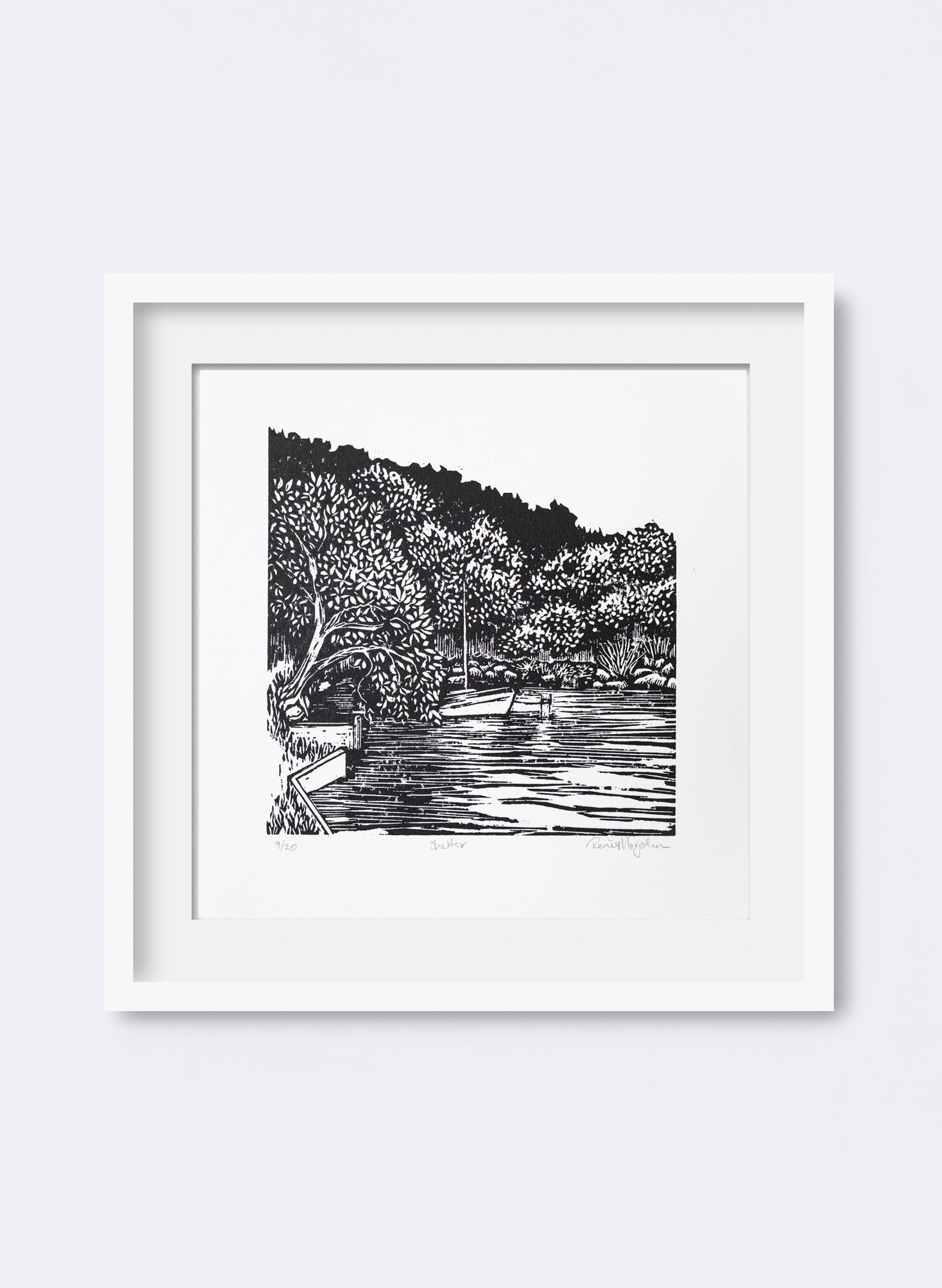 Shelter -  Wood Cut Print