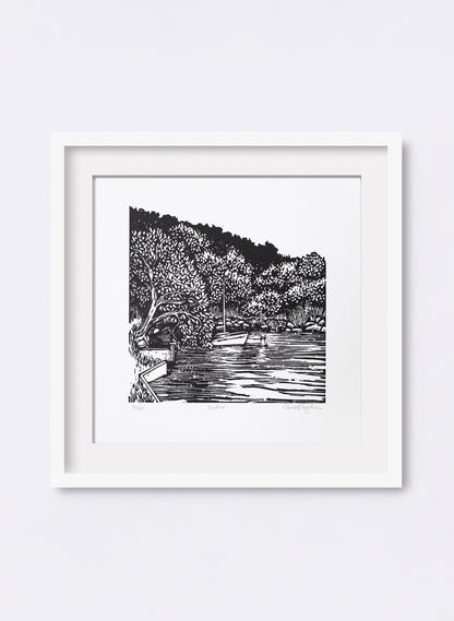 Shelter -  Wood Cut Print