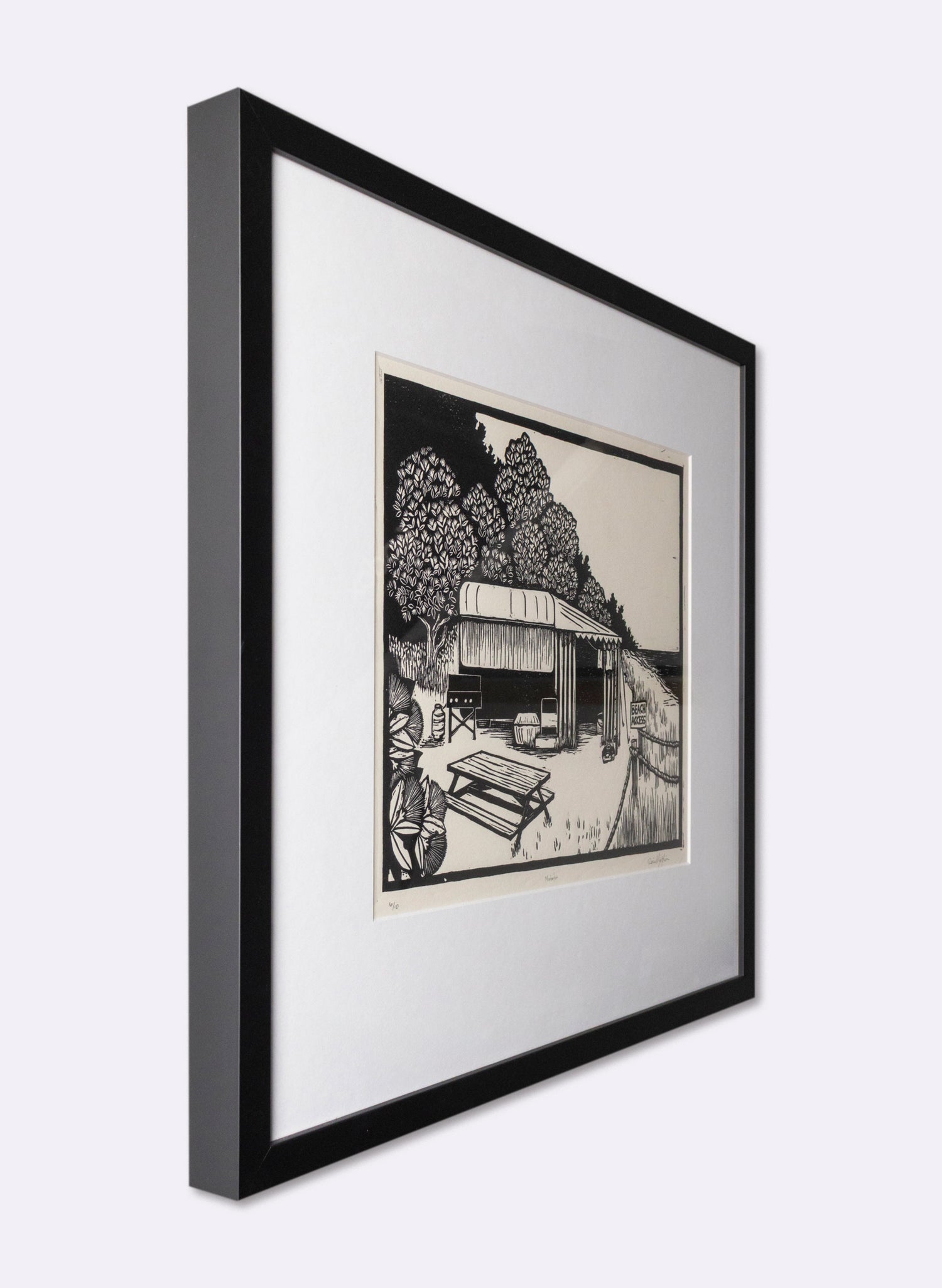 Matata -  Wood Cut Print Framed