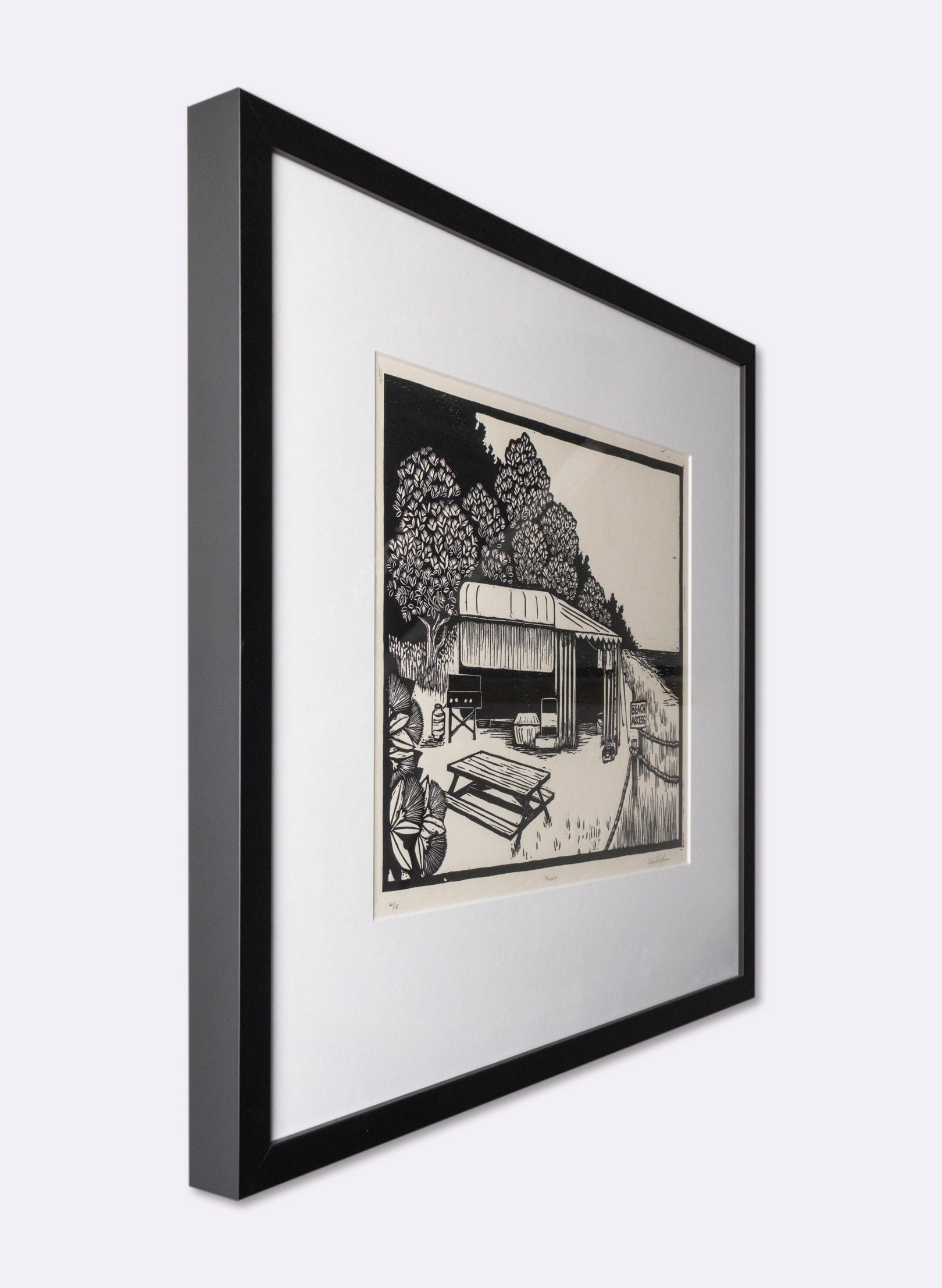 Matata -  Wood Cut Print Framed