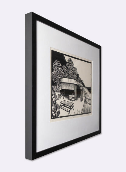 Matata -  Wood Cut Print Framed