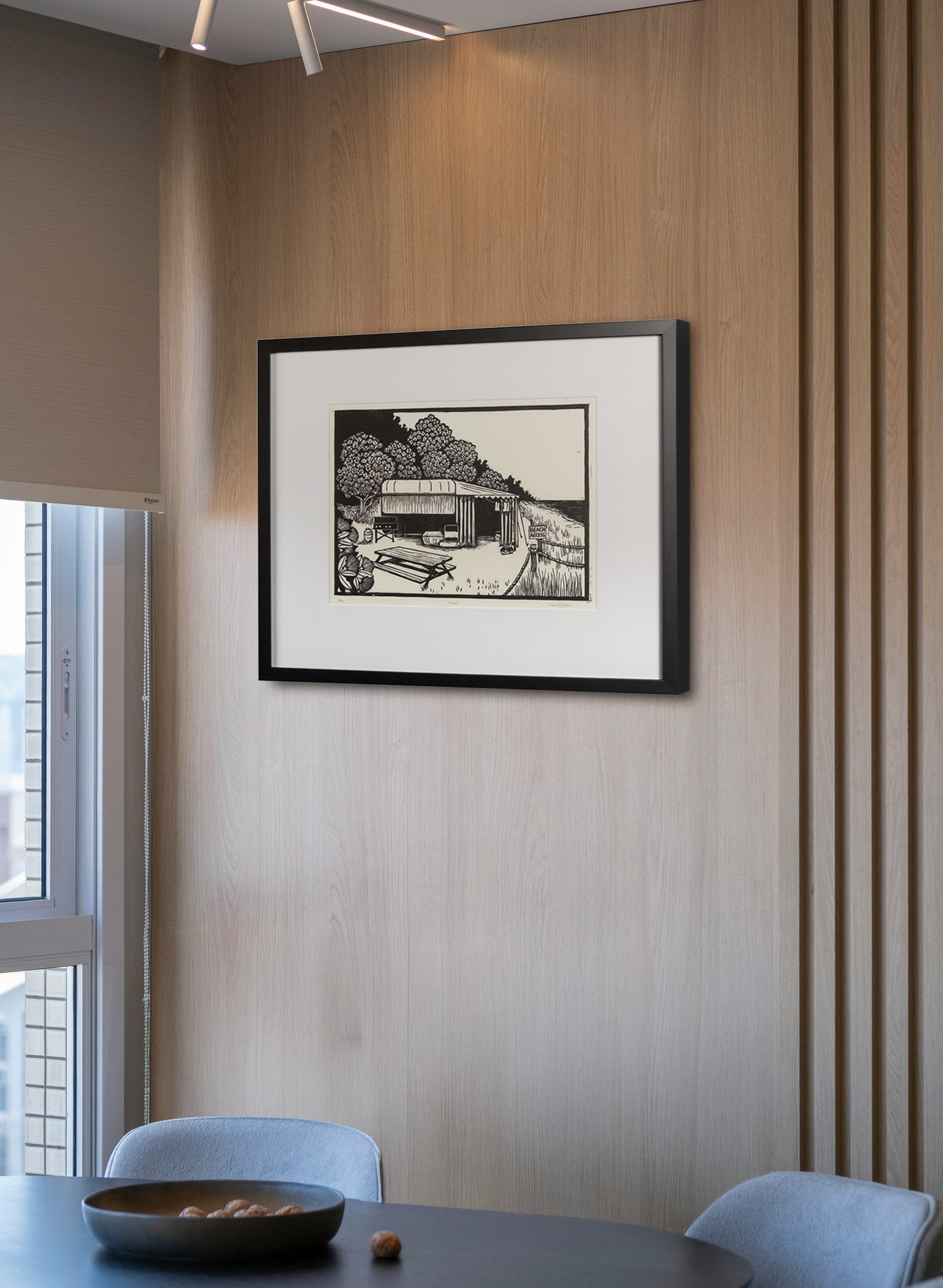 Matata -  Wood Cut Print Framed
