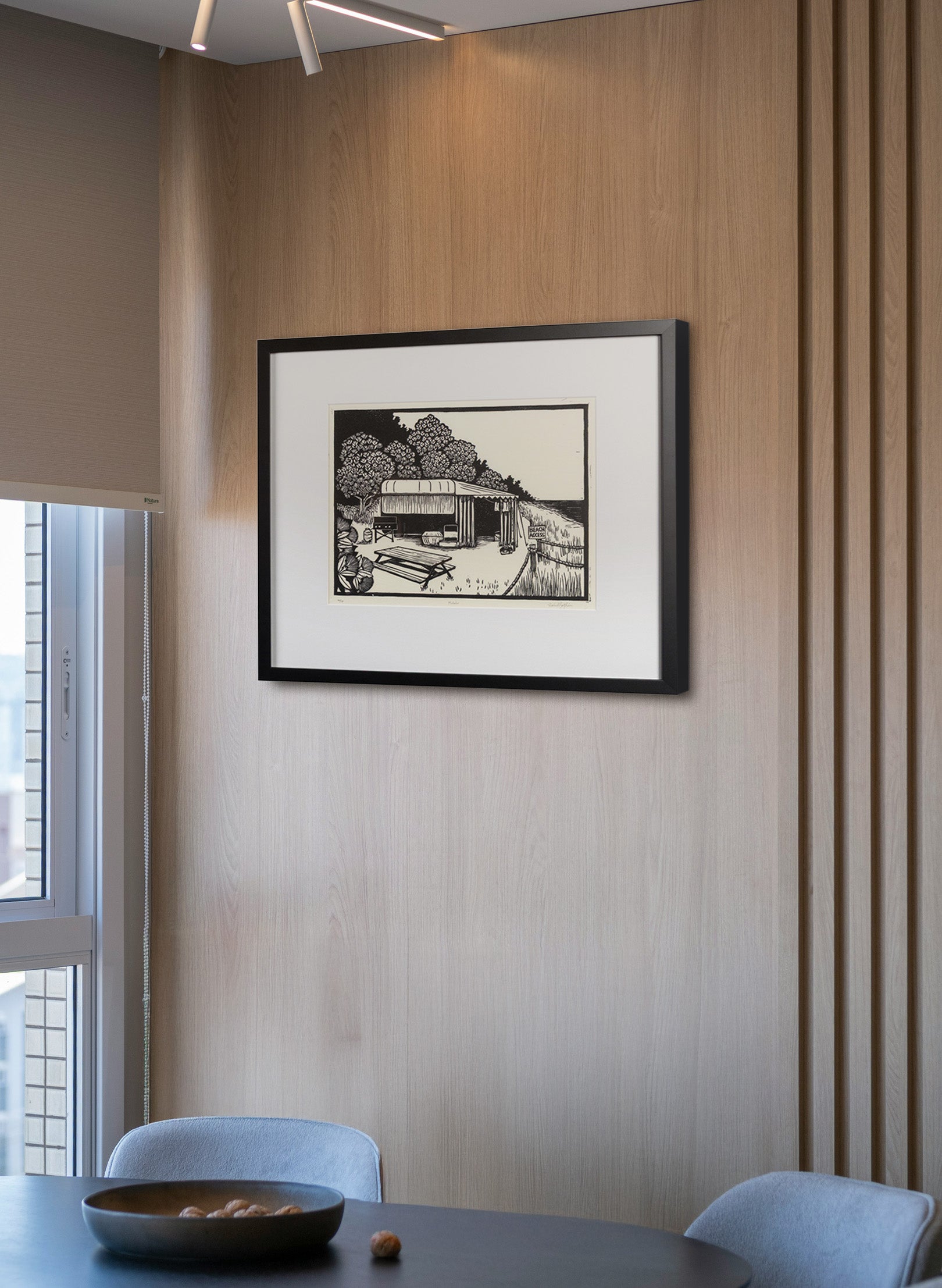 Matata -  Wood Cut Print Framed
