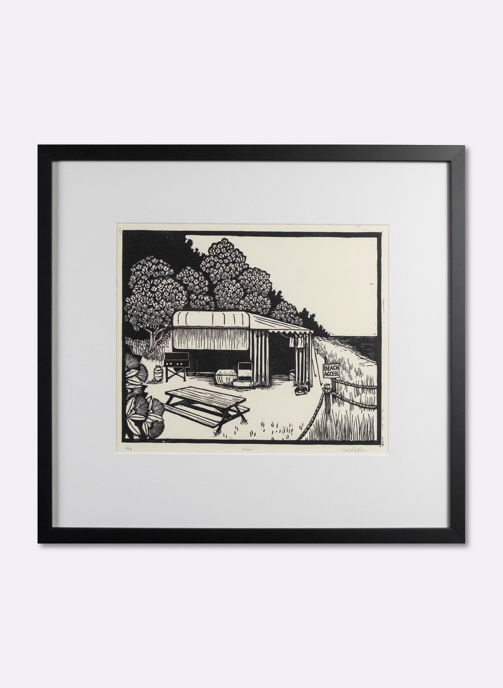 Matata -  Wood Cut Print Framed