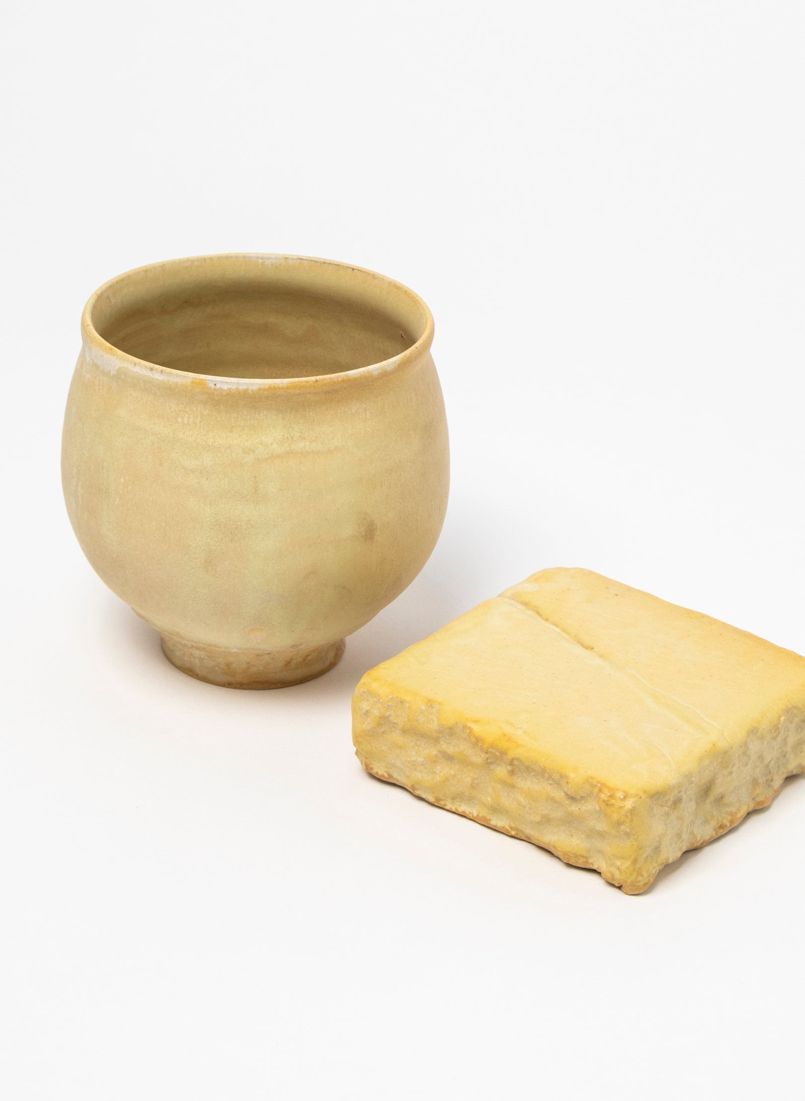 Ceramic Cup on Pedestal 
