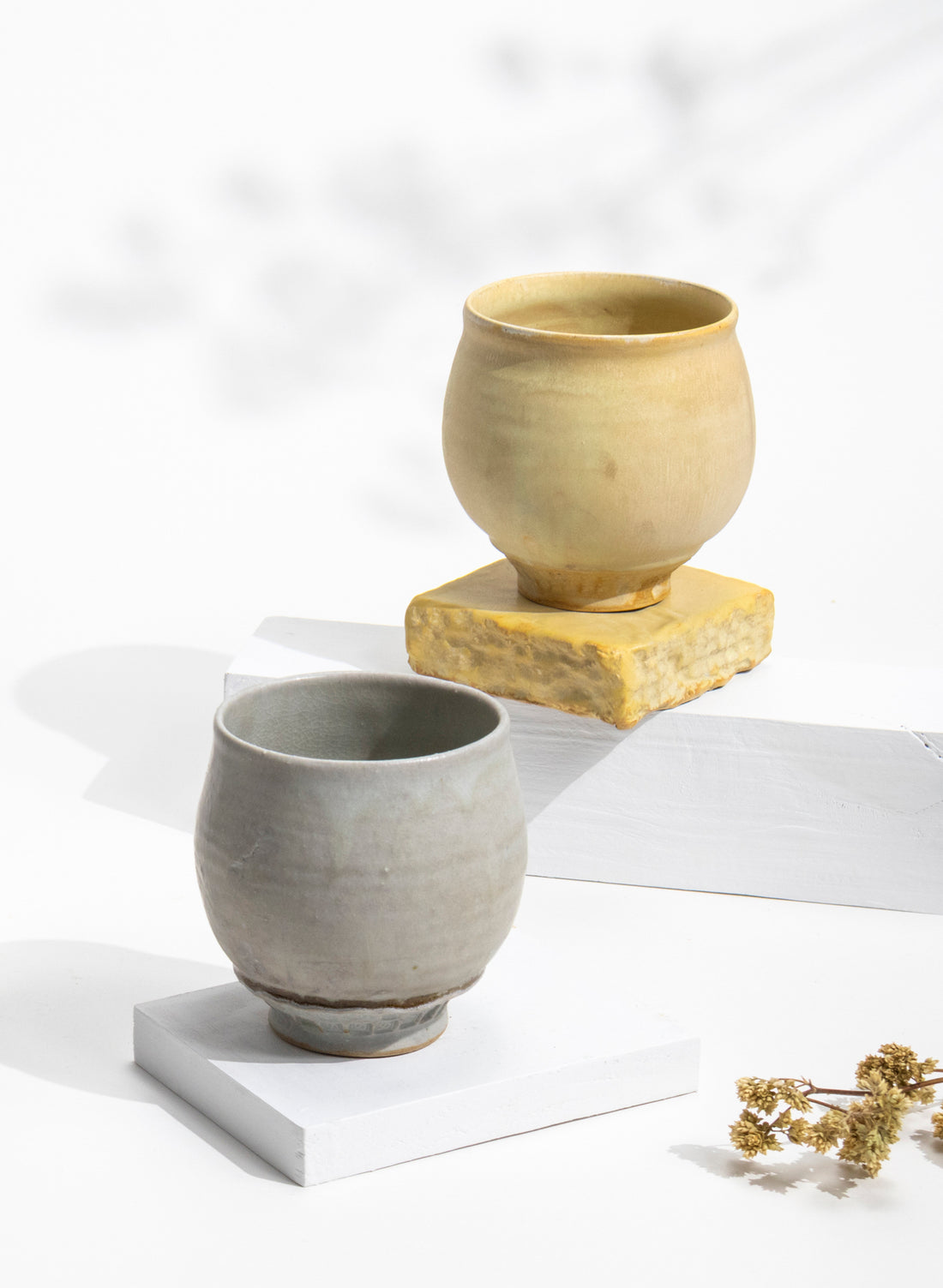 Ceramic Cup on Pedestal 