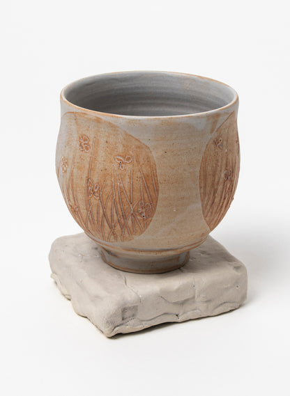 Ceramic Cup on Pedestal 